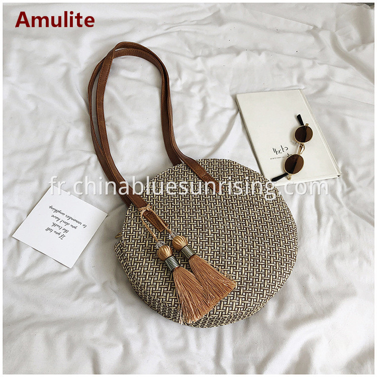 Round Summer Straw Bag